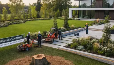 Landscape design and tree service team in Las Vegas, NV creating drought-tolerant outdoor spaces