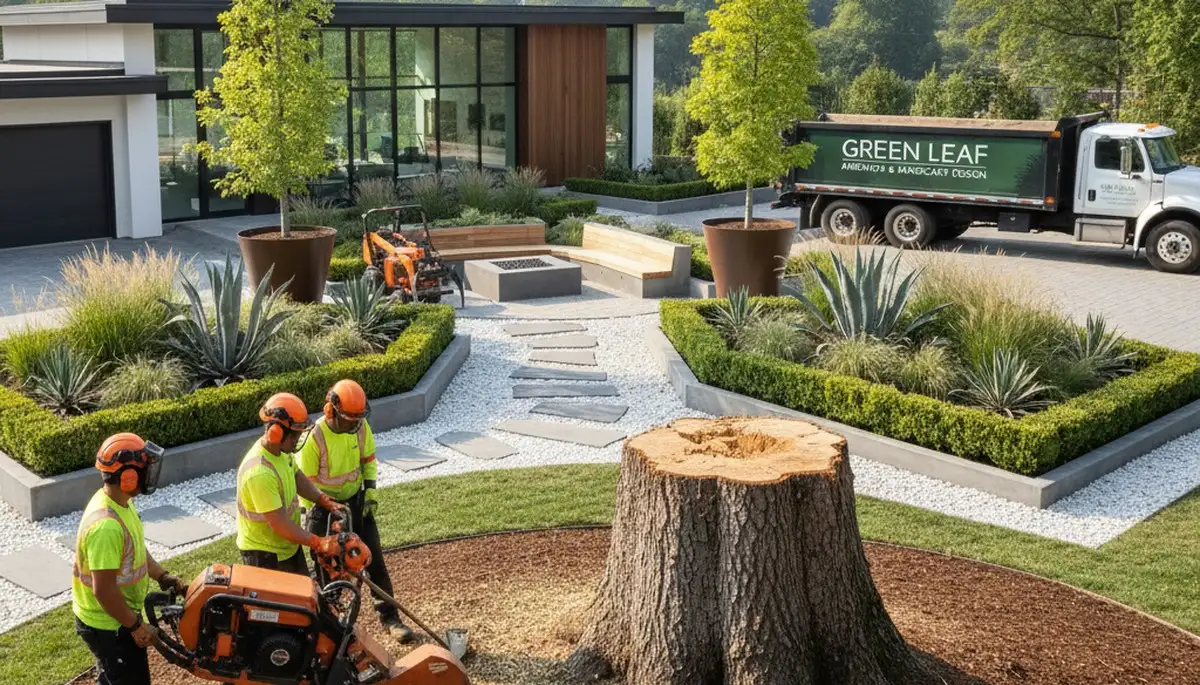 Professional landscape design with desert plants in Las Vegas NV by Chop Chop Tree experts