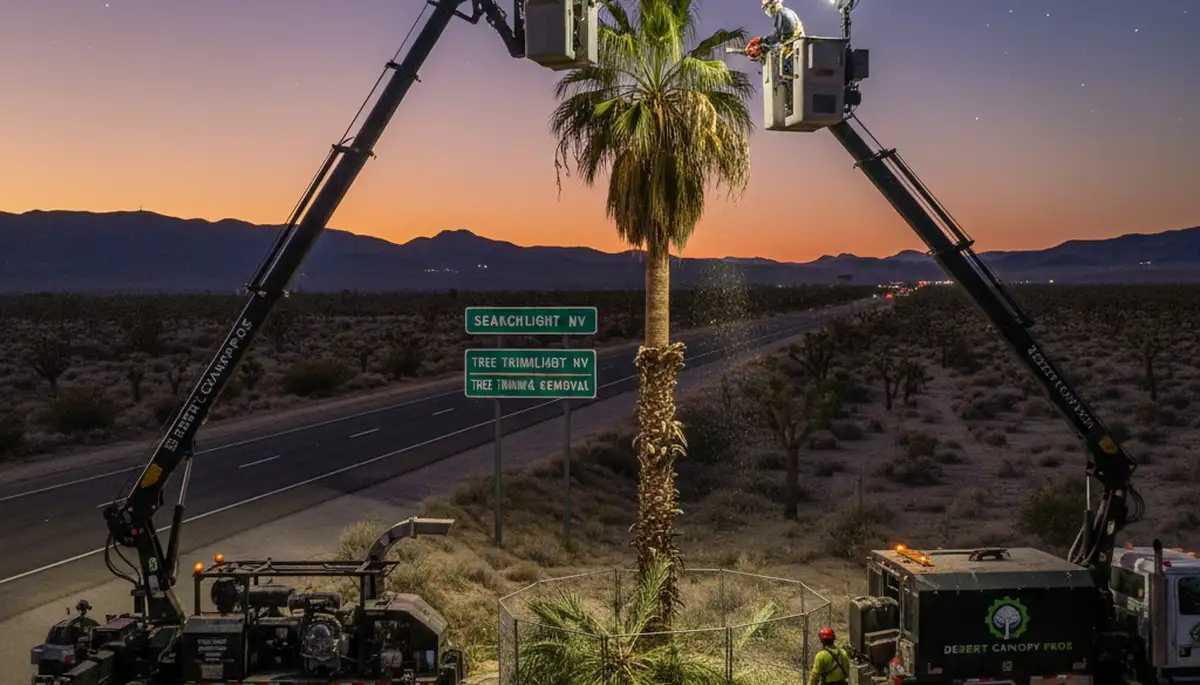Professional tree removal service in Las Vegas NV safely cutting and clearing residential trees